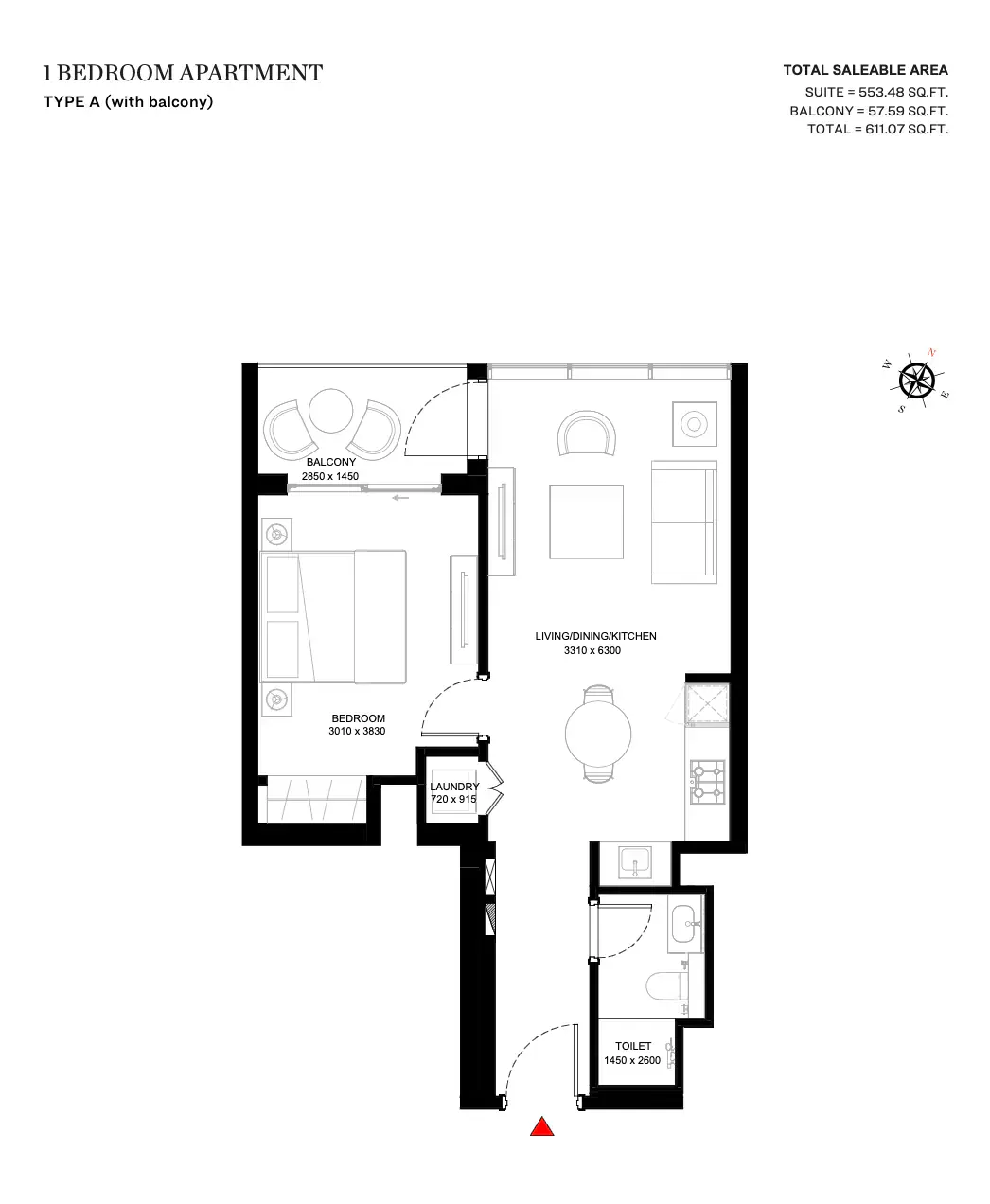 1 спальня в Creek Vistas Heights Tower A