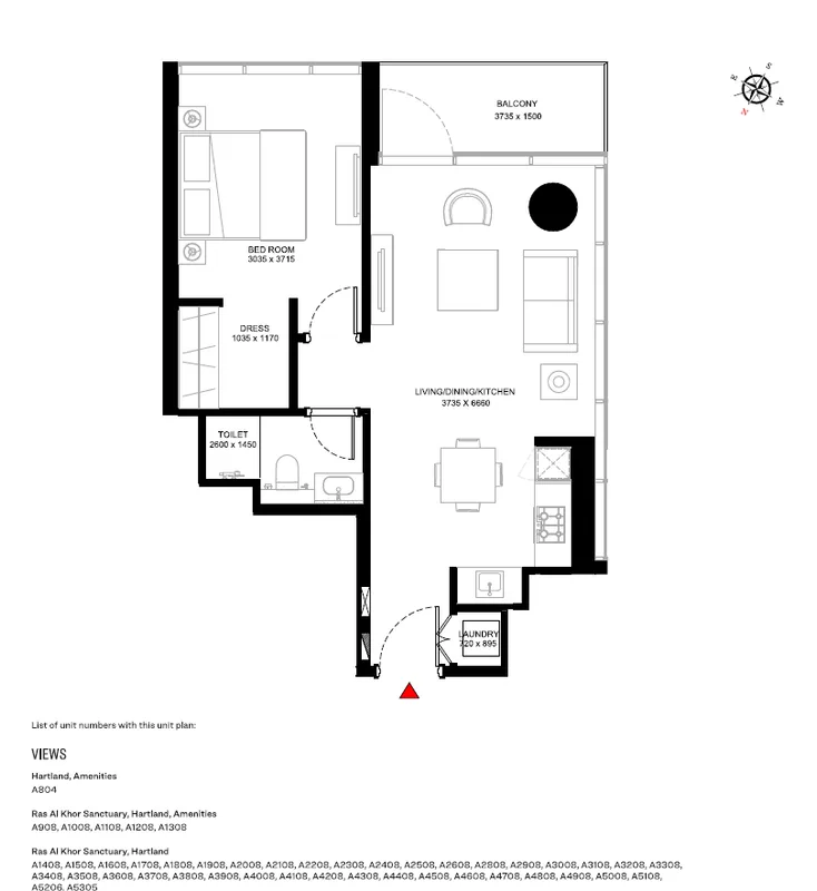 1 спальня в Creek Vistas Heights Tower A